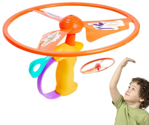 Saucer Spinner Toys - Conjunto de folletos de disco educativos, juguete para interiores al aire libre | Juego de hélice de mano para niños de 3 años en adelante, conjunto de actividades de construcció