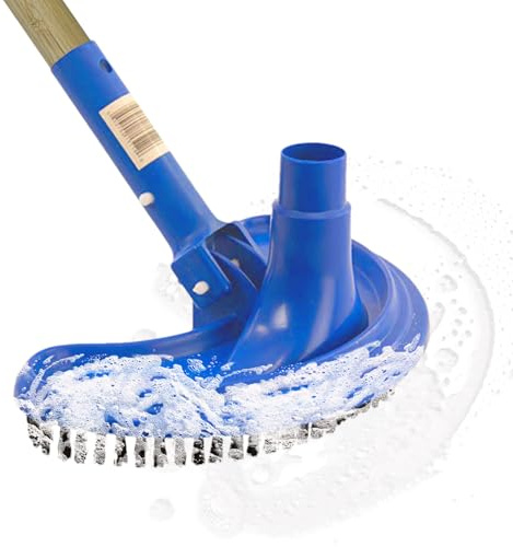 Testa Pennello Da Piscina Girevole - A Vuoto A Setole In Nylon Nylon A 360 ° | Spazzola Professionale Piscina per Tipi Di Piscina | Testa Di Pulizia Durevole per La Rimozione