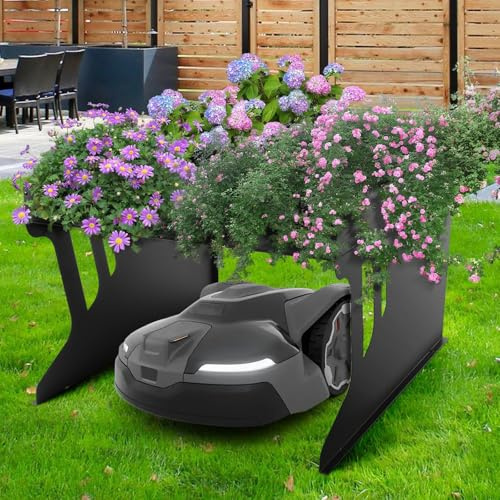 Garage für Mähroboter Rasenmäher, Mähroboter Garage aus Stahl, 80x66x48 cm | Sonnen und Regenschutz, Witterungsbeständig, Garten Überdachung Dach Carport zum Rasenroboter, Mährobotergarage