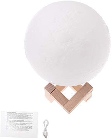 Lámpara LED mágica de noche con luz de luna para escritorio, carga USB para control táctil