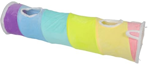 SEWOART Katzentunnel aus Robustem Material mit Knisterpapier und Löchern für Wohnungskatzen zum Spielen und Trainieren Zusammenklappbar für Jeden Raum
