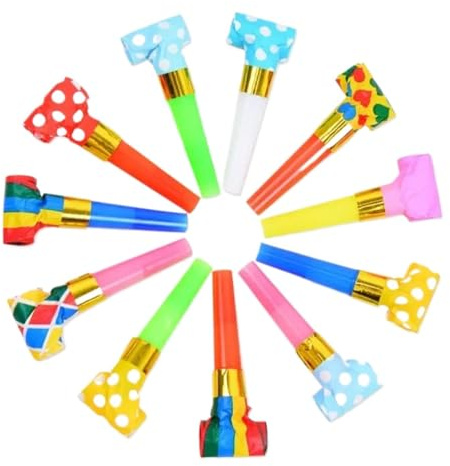 100 pezzi di fischietto for feste a strisce, rumoroso, for bambini, forniture for compleanno, decorazioni felici Per Feste Natale