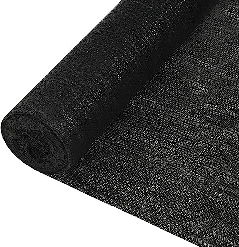 Sichtschutz Terasse Baldachin,Zaunblende Schwarz 1,5x50 m HDPE 195 g/m²,Sonnenschutz Windschutz