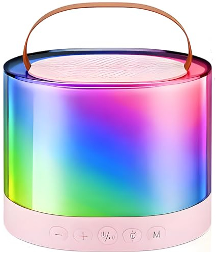 Mini macchina colorata per karaoke con 2 microfoni wireless, altoparlante portatile, ideale per i più piccoli