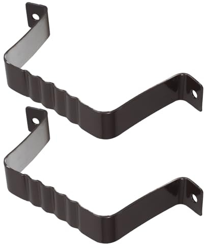 jojofuny Lot de 2 Colliers Ronds en Alliage D'aluminium pour Fixation de Tuyaux D'eau 80x100 Mm, Supports de Gouttière Robustes et Inoxydables, Pince de Serrage pour