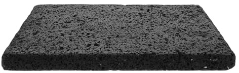 JECOMPRIS Pietra per Griglia in Roccia Vulcanica Coreana 20x20x1,5 Cm, Piastra per Barbecue Portatile ad Alta Temperatura, per Grigliare Tofu, Funghi e Bistecche, Uso Domestico e Outdoor