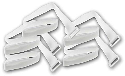Kabelbinder Klettband Klettverschluss mit Öse 80cm lang 3cm breit Sicheres Verstauen von Kabel und Leitungen 5er Pack Weiß