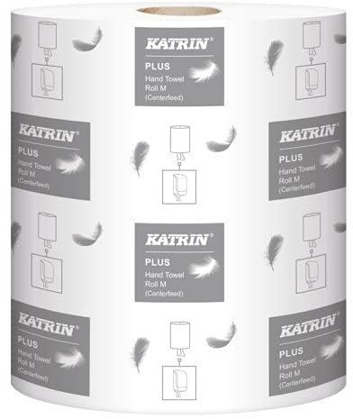 Handtuchrolle - Katrin Plus Centerfeed M2, hochweiß, 20,5 x 30,0 cm, 2-lagig, 600 Blatt/Rolle, 6 Rollen/VE, 40 VE/Palette