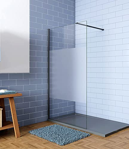 Acezanble Duschwand 85x200cm, Modern, Glänzend, Aluminium, silver, clear, 8mm Tempered Glass