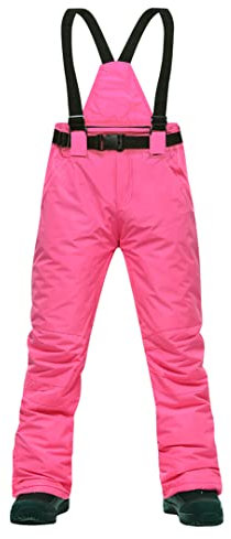 Damen Skihose S Neu Outdoor Sport Hosenträger Herren Warm Winter Schnee Snowboard Rosa S