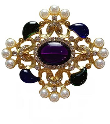 RWRAPS Harz-Kreuz-Broschen für Frauen, Vintage-Modeschmuck, Strass-Anstecknadel, Mantel-Zubehör
