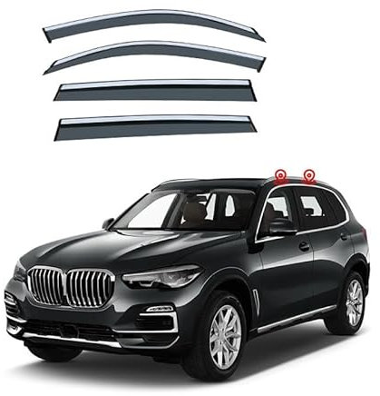 KEAAN 4 Stück Autofenster Regenabweiser Windabweiser für BMW X5 2019-2024, Auto Seitenfensterabweiser Visier Regenschutz Rauchhaube Autozubehör