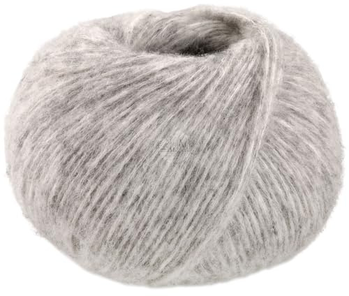 LANA GROSSA Airy | Flauschige Netzgarnstruktur aus 40% Baumwolle gefüllt mit 18% Merino- und 42% Baby Alpaka Fasern | Handstrickgarn | 50g Wolle zum Stricken & Häkeln | 170m GarnFB 12