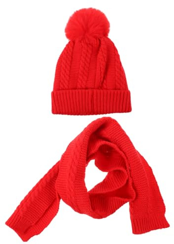DEARMAMY 1juego Conjunto De Gorro y Bufanda Para Niño Niña Sombrero De Punto Flexible y Calentador De Cuello Protección Frío Para Jugar Invierno