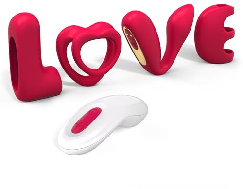 Tracy's Dog Love Vibrator Kit, Removable Vibrating Bullet with 4 Silicone Attachments (External Stimulator, Cock Ring, C-Shaped Couple & Finger Sleeve), Remote Adult Sex Toys for Women & Partners