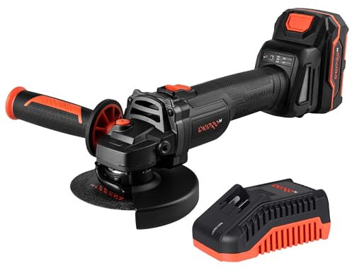 DNIPRO-M Amoladora Bateria DGA-201BC Ultra 20V Brushless 125mm con Batería Recargable 4Ah, Cargador Rapido, Mini Amoladora Angular Inalámbrica, Radial Pequeña Kit Herramientas Eléctricas Profesionales