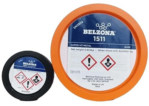 Belzona 1511 Super HT-Metal Kit 1kg Due Parti Riparazione Metallo Composito Resina Epossidica Per Alta Temperatura Protezione dalla Corrosione Resistenza Chimica Senza Solventi