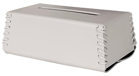 PU Leder Taschentücher Box taschentuchbox Tissue Box taschentuchspender kosmetiktuchbox mit Webkanten Stylische Aufbewahrung für Vielseitige für Zuhause und Büro(Mousse Grau)