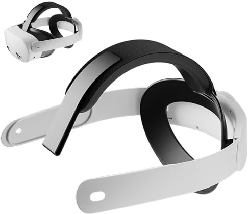 Correa Cabeza Compatible con Meta Quest 3s /Quest 3 /Quest 2 Accesorios, Reemplazo Correa de Cabeza, Correa Elevable para la Cabeza VR, Correa Ajustable para la Cabeza con Almohadillas