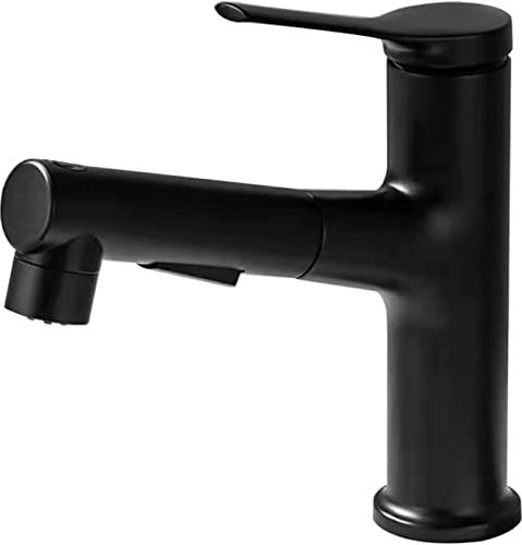 kitchen sink faucet Faucet Bathroom washbasin Faucet Pull-Out Faucet with Shower Single-Lever Mixer Bathroom 2 Spray Types Shower washbasin Faucet Bathroom Chrome (Color : Chrom) drinking water faucet