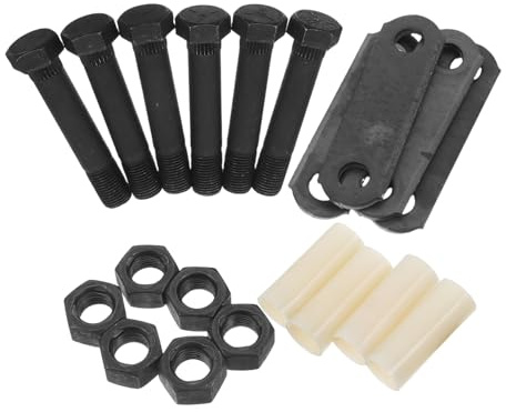 Toyvian Kit De Grilletes De Remolque Para Grilletes De Resorte De Doble Accesorio De De Eje Incluye Herrajes Para Resortes De Remolque Pernos y Tuercas Autoblocantes Para Carretera