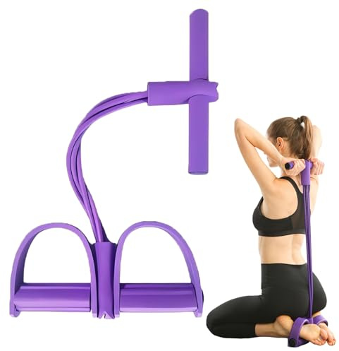 Fußwiderstandsband,Multifunktions Spannseil,Berlinmood Bauchtrainer,bauchtrainer Für Zuhause,sit-up Trainingsgeräte Bodybuilding,fußpedal Widerstandsband 6 Tube Peddal,Pedal-Widerstandsband