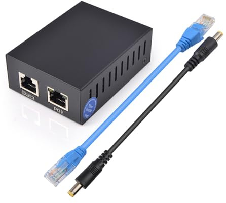REVODATA Industrial Gigabit PoE Splitter, Output DC 24V, Comply IEEE802.3af/at/bt 50W, 10/100/1000Mbps Power Over Ethernet Splitter Adapter for IP Camera, Non-PoE terminals (PS2450G)