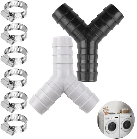 2 Juegos Conectores Manguera Plástico | para Lavadoras y Lavavajillas, 3/4, (19, mm), Conector, Adaptador, Drenaje