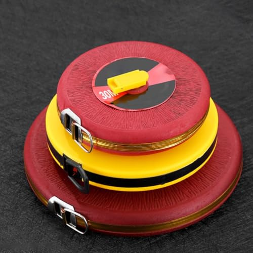 babominimer Long mètre ruban en fibre de verre 10–100 m - Règle de mesure métrique double face avec échelle claire et prise en main ergonomique pour l'arpentage, la construction, la route, le chemin
