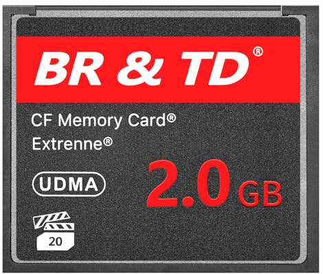 BR & TD CF Memory Card Extreme, 2.0GB, UDMA, VR, Compact Flash Storage