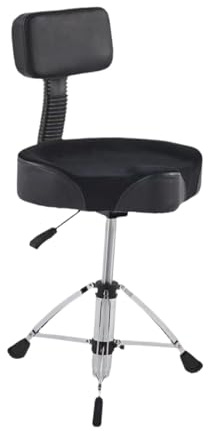 JCXIOC Drum Throne Hocker Schlagzeugthron mit Rückenlehne, Sattel, Schlagzeugsitz, Schlagzeugstuhl, Hocker im Motorradstil, gepolstert, hydraulischer Schlagzeughocker, for Erwachsene