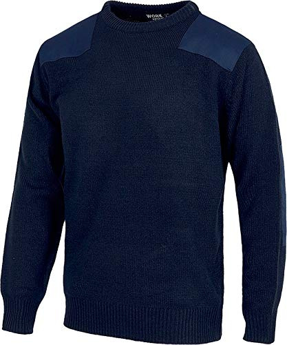 WORKTEAM Jersey de Cuello Redondo con Refuerzos en Hombros y Codos, Ideal para Frío Intenso (520 g/m2), Unisex
