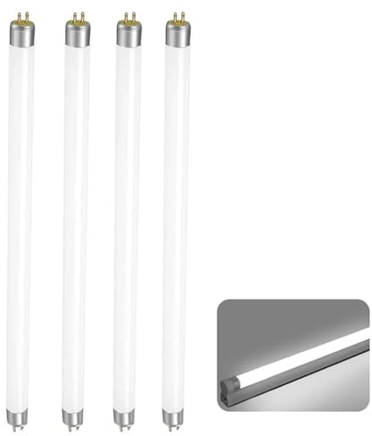 T5 14W Tubos Fluorescentes 550mm(excluyendo pines) Paquete De 4, Casquillo G5, Blanco Frío 4000K, 1120LM, Lámpara De Bajo Consumo, Luz De Emergencia De Bajo Consumo Para Cocina, Baño, Armario Y Garaje