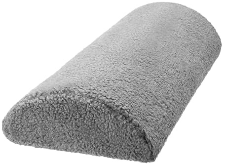 Cojín reposapiernas para sillón relax con correa ajustable, cojín media luna en espuma viscoelástica para elevación de pies, soporte lumbar y rodilla para cama sofá con funda lavable(Color:gris)