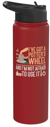 Pottery Ceramics Artist I've Got A Potter's Wheel And I'm Stainless Steel Insulated Water Bottle