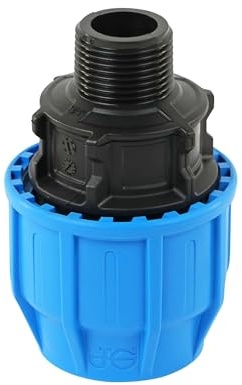 John Guest MDPE Compression Male Thread Adaptor 25mm x 1 BSP Pipe Fitting, WRAS Approved Connector