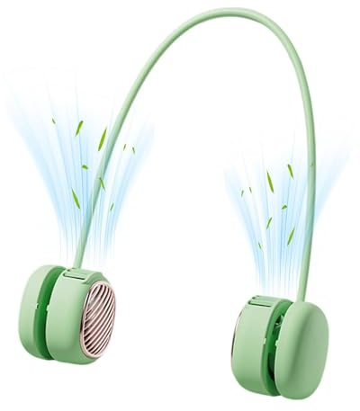 Genérico Ventilador De Cuello Transportable,5 Velocidades Silencioso Flexible Y Ponible - Ventilador De Cuello Recargable | Para Camping Crucero Aire Coche Viajes Verano Mujeres Hombres