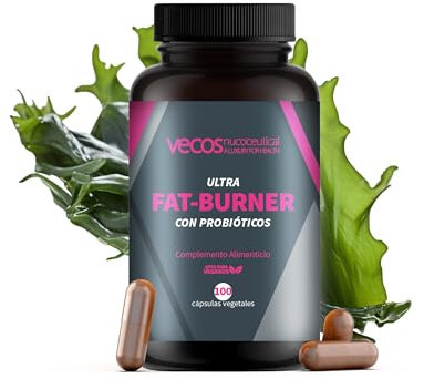 Garcinia Cambogia con L-Carnitina y Té Verde | Ultra Fat Burner | 100 Cápsulas Vegetales | Con Probióticos Intestinales para Favorecer la Digestión | Efecto Saciante y Termogénico