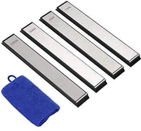 IMAGE Diamond Sharpening Stone Set for Kitchen Knives with 4 pcs Grinder 240/400/600/1000 Small Whetstones for Knife Sharpener