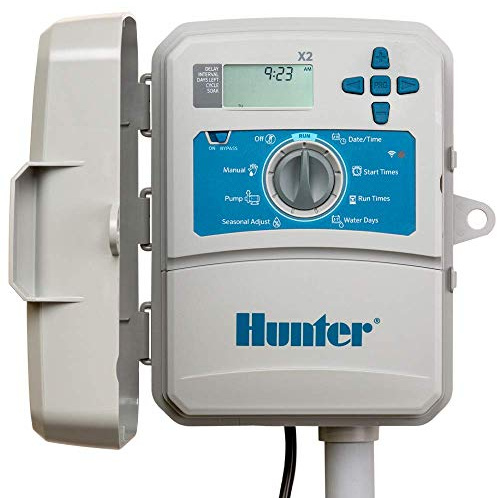 Hunter X2 14-Station Outdoor Sprinkler Controller, Wi-Fi Capable Smart Irrigation System, Hydrawise Compatible, Weather-Based Scheduling for Lawn and Garden