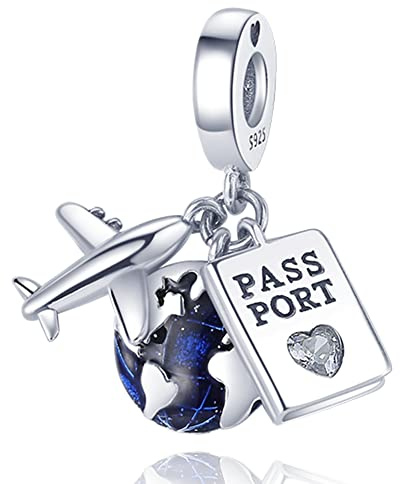 Pandach Charme Perles en argent sterling 925 pour bracelet et collier Pandora Compatible avec bracelets européens pour femmes et filles C2