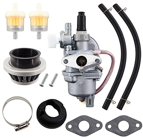 MCHNIC Vergaser mit Luftfilter Benzinfilter Satz für 2 Takt 47cc 49cc Mini Motorrad ATV Quad Dirtbike Pocketbike Buggy Go Kart