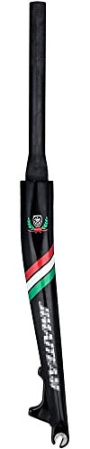 STRTG 26/27,5/29 Pollici MTB Forcella,Forcella per Bicicletta/Forcella Rigida in Fibra di Carbonio 3K / Tubo Dritto 28,6 * 300 Mm/Freno A Disco/Apertura 100 Mm F,29 Inches