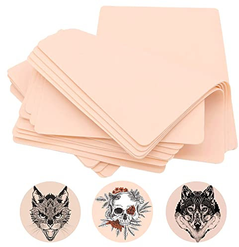 Unihuby Piel Sintetica Tatuaje, 10pcs Piel de Tatuaje Lados Dobles La Piel Sintética Pieles Sinteticas para Tatuaje