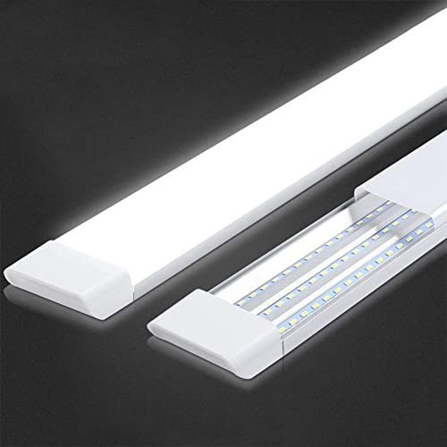 ANMECS 2 Pezzi Plafoniera Led 150cm 72W 7200LM Tubo Neon Led Plafoniere Led Soffitto Garage Officina Uffici Giardino Magazzino (Luce Fredda/6500K)