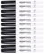 Amazon Basics Whiteboard-Marker, geruchsarm, ultrafeine Spitze, trocken abwischbar, Schwarz, 12 Stück