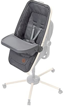 Maxi-Cosi Kit Repas Alba pour Chaise Haute Alba, Inclus Housse et Tablette Repas, Tissus 100% recyclés, de 6 Mois à 3 Ans (jusqu'à 15kg), Beyond Graphite