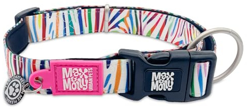 Max & Molly Urban Pets Hundehalsband aus weichem, gepolstertem Neopren, mit Smart ID Gotcha! QR Haustier-Sicherheitsmarke, langlebig, wasserdicht, geruchlos, maschinenwaschbar, Halsband für Hunde,
