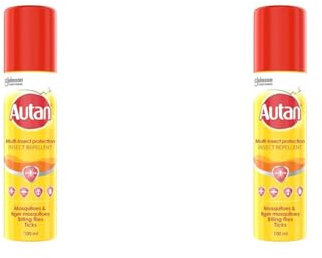 Autan Mosquito & Insect Repellent Spray, Suitable for Kids, DEET Free Formula, Up to 8 Hours Protection Against Mosquitoes, Biting Flies and Ticks, 100 ml (Pack of 2)