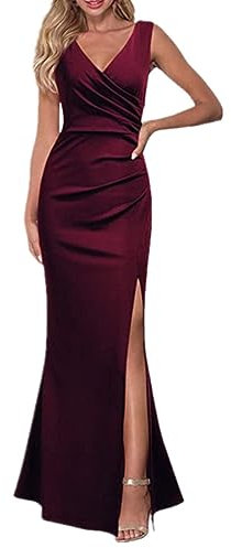 Cyber of Monday 2023 Maxi Abito Donna Lungo Estivo Abiti Cerimonia Donna Eleganti Midi Abito Lungo Donna Invernale Vestito Corto Fucsia Donna Early Prime Big Deal Buy Again
